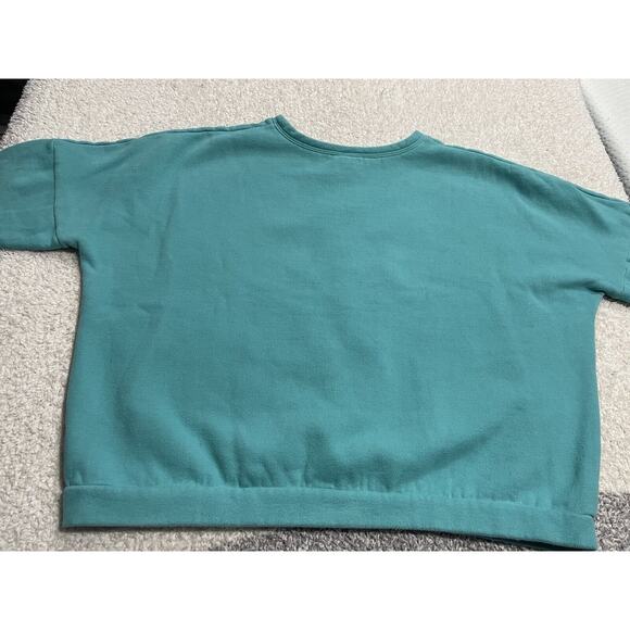 TYAKASHA Teal Blue Sweatshirt Pullover Snowman Women's OS RARE! - Picture 11 of 11